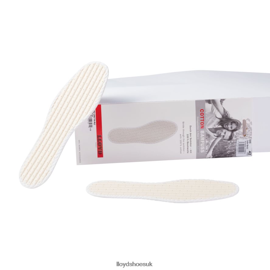 LLOYD Men INSOLES COTTON BAREFOOT H4BXXT744 Care & Equipment white