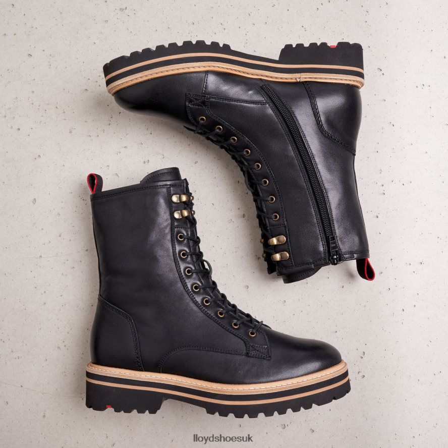 LLOYD Women Extralight SOLE LEATHER ANKLE BOOTS H4BXXT957 Shoes black