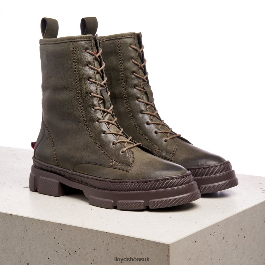 LLOYD Women Extralight SOLE LEATHER ANKLE BOOTS H4BXXT973 Shoes green