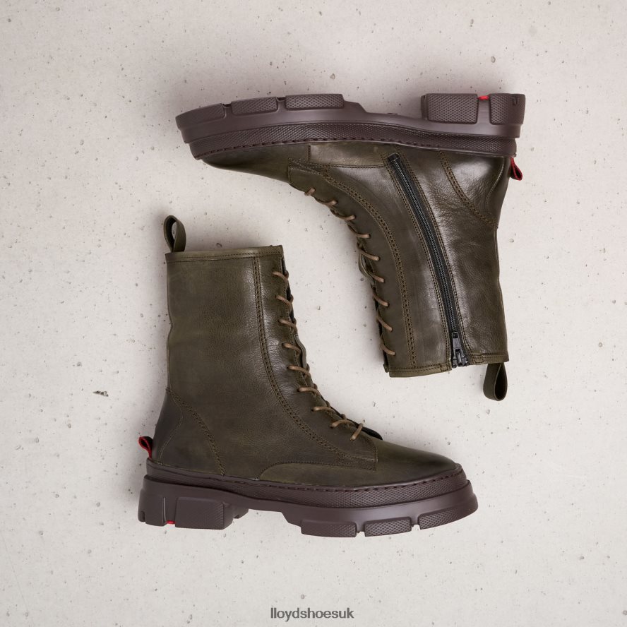 LLOYD Women Extralight SOLE LEATHER ANKLE BOOTS H4BXXT973 Shoes green
