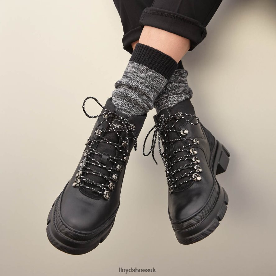 LLOYD Women Extralight SOLE LEATHER ANKLE BOOTS H4BXXT988 Shoes black