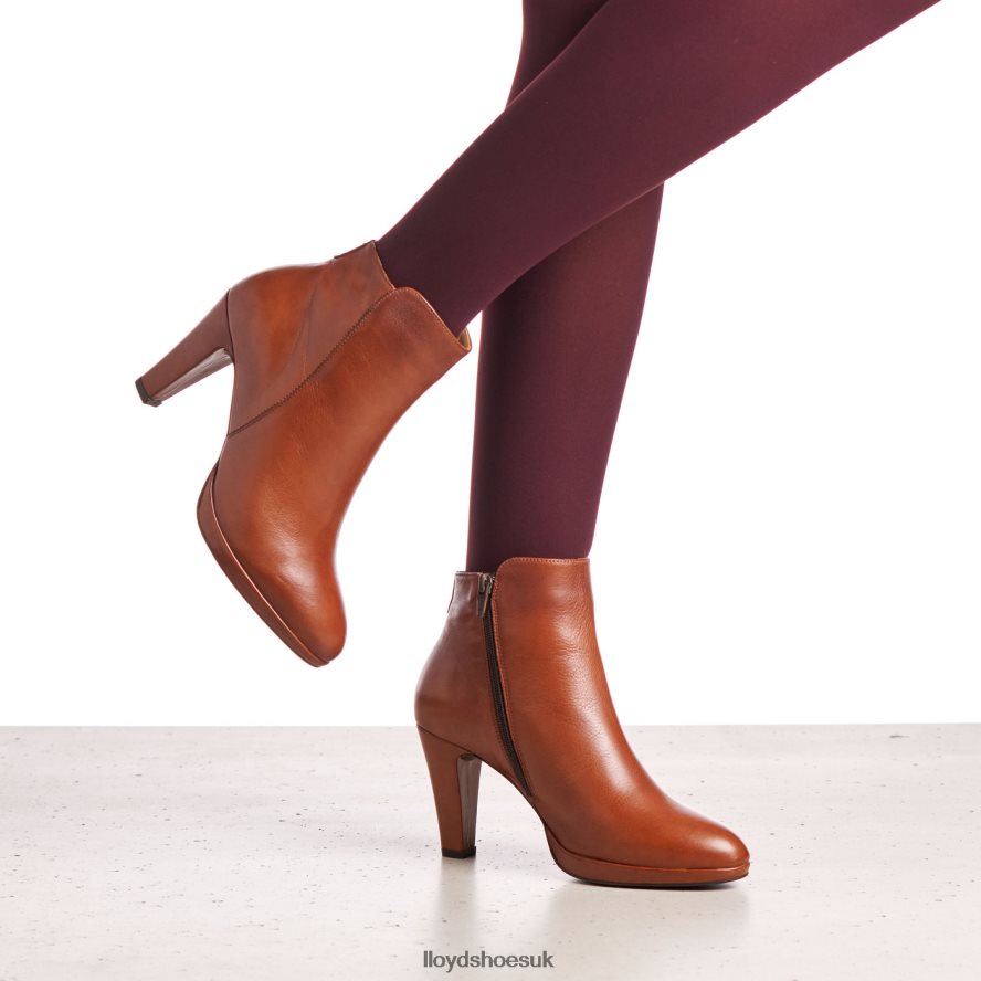 LLOYD Women LEATHER ANKLE BOOTS H4BXXT921 Shoes brown