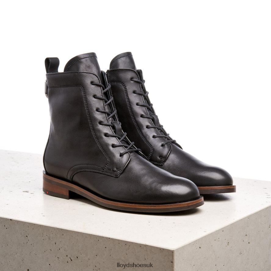 LLOYD Women LEATHER ANKLE BOOTS H4BXXT971 Shoes black