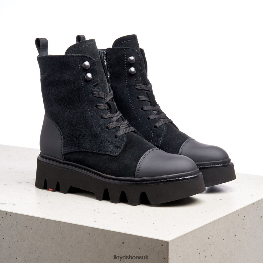 LLOYD Women LIGHT SOLE LEATHER ANKLE BOOTS H4BXXT947 Shoes black