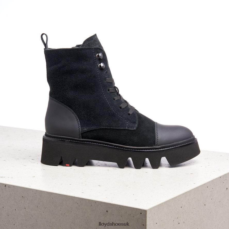LLOYD Women LIGHT SOLE LEATHER ANKLE BOOTS H4BXXT947 Shoes black