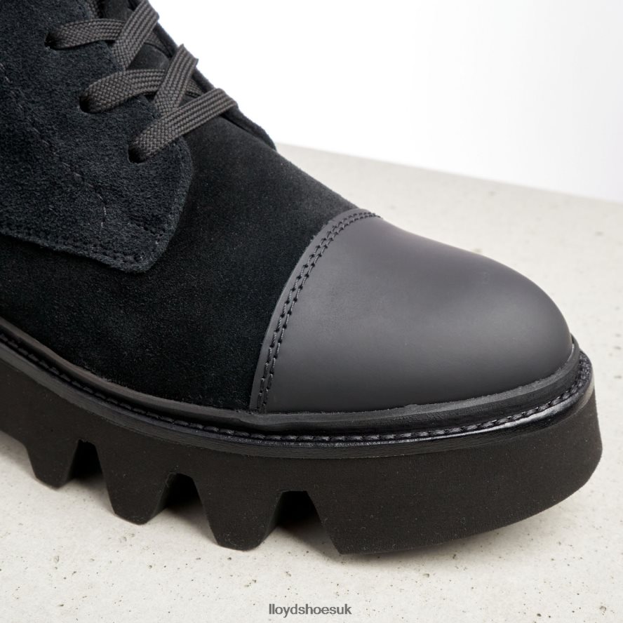 LLOYD Women LIGHT SOLE LEATHER ANKLE BOOTS H4BXXT947 Shoes black