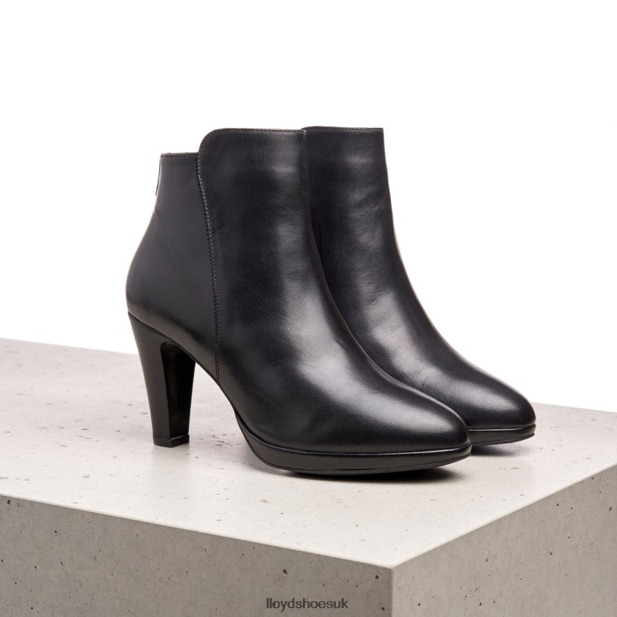 LLOYD Women SMOOTH LEATHER ANKLE BOOTS H4BXXT920 Shoes black