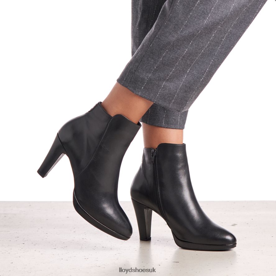 LLOYD Women SMOOTH LEATHER ANKLE BOOTS H4BXXT920 Shoes black