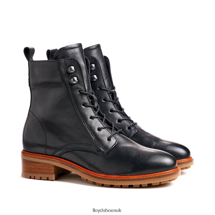 LLOYD Women SMOOTH LEATHER ANKLE BOOTS H4BXXT940 Shoes black