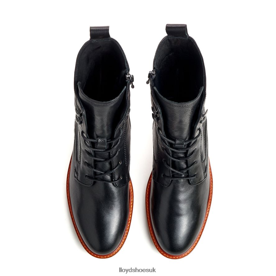 LLOYD Women SMOOTH LEATHER ANKLE BOOTS H4BXXT940 Shoes black