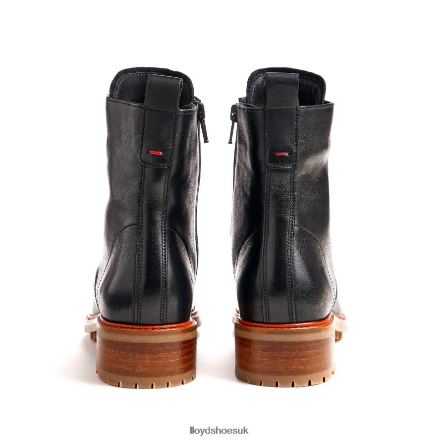 LLOYD Women SMOOTH LEATHER ANKLE BOOTS H4BXXT940 Shoes black