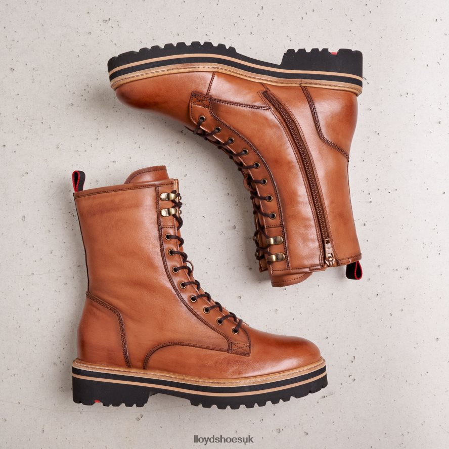 LLOYD Women SMOOTH LEATHER ANKLE BOOTS H4BXXT970 Shoes brown