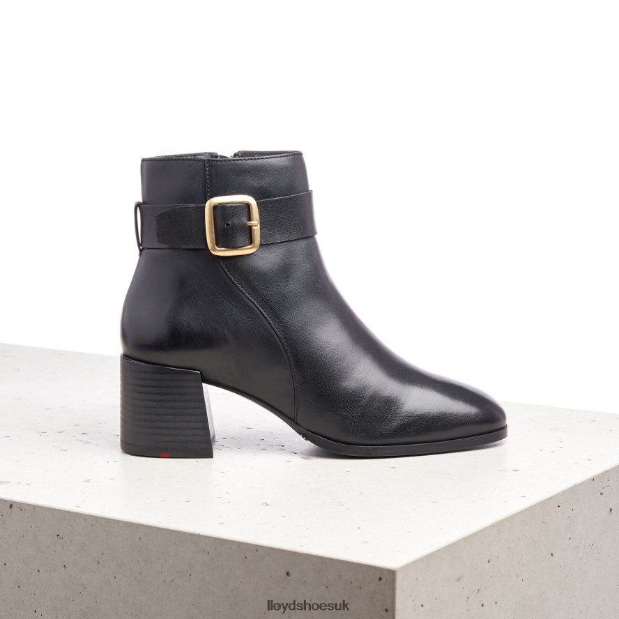 LLOYD Women SMOOTH LEATHER ANKLE BOOTS H4BXXT978 Shoes black