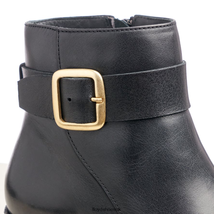 LLOYD Women SMOOTH LEATHER ANKLE BOOTS H4BXXT978 Shoes black