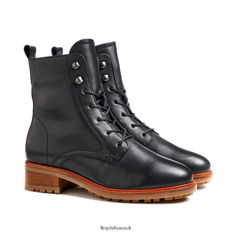 LLOYD Women SMOOTH LEATHER ANKLE BOOTS H4BXXT979 Shoes black