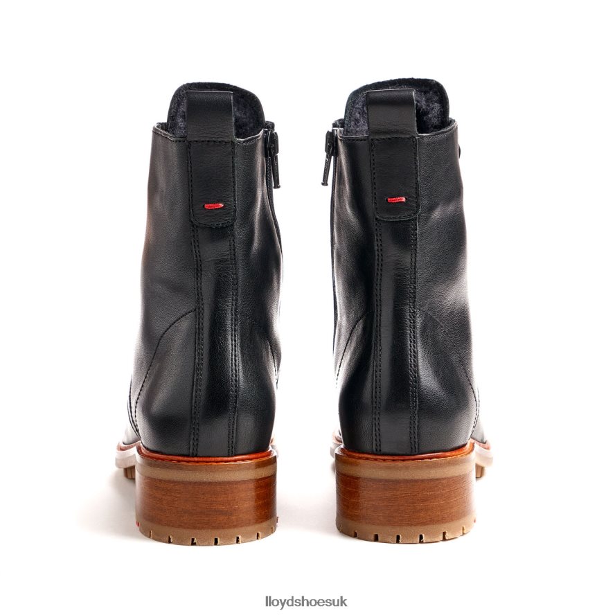 LLOYD Women SMOOTH LEATHER ANKLE BOOTS H4BXXT979 Shoes black