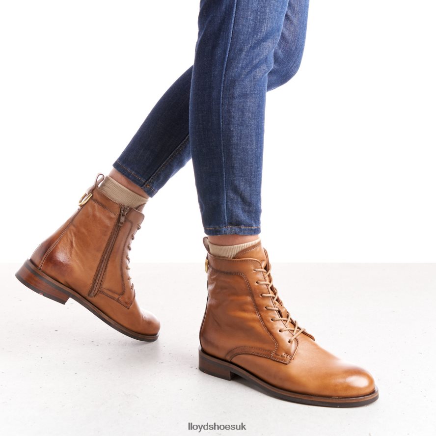 LLOYD Women SMOOTH LEATHER ANKLE BOOTS H4BXXT982 Shoes brown