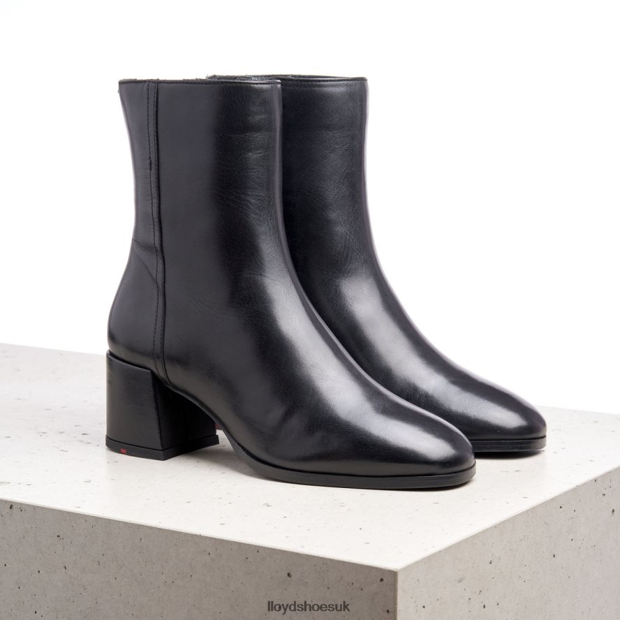 LLOYD Women SMOOTH LEATHER ANKLE BOOTS H4BXXT984 Shoes black