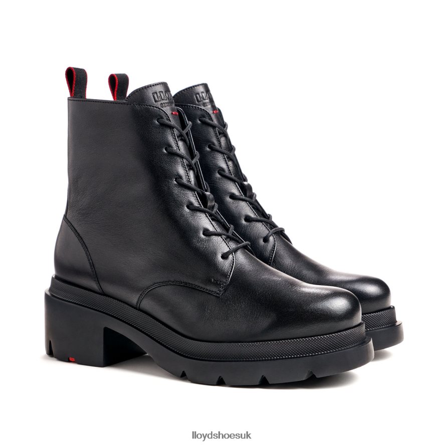 LLOYD Women light sole smooth leather ANKLE BOOT H4BXXT906 Shoes black