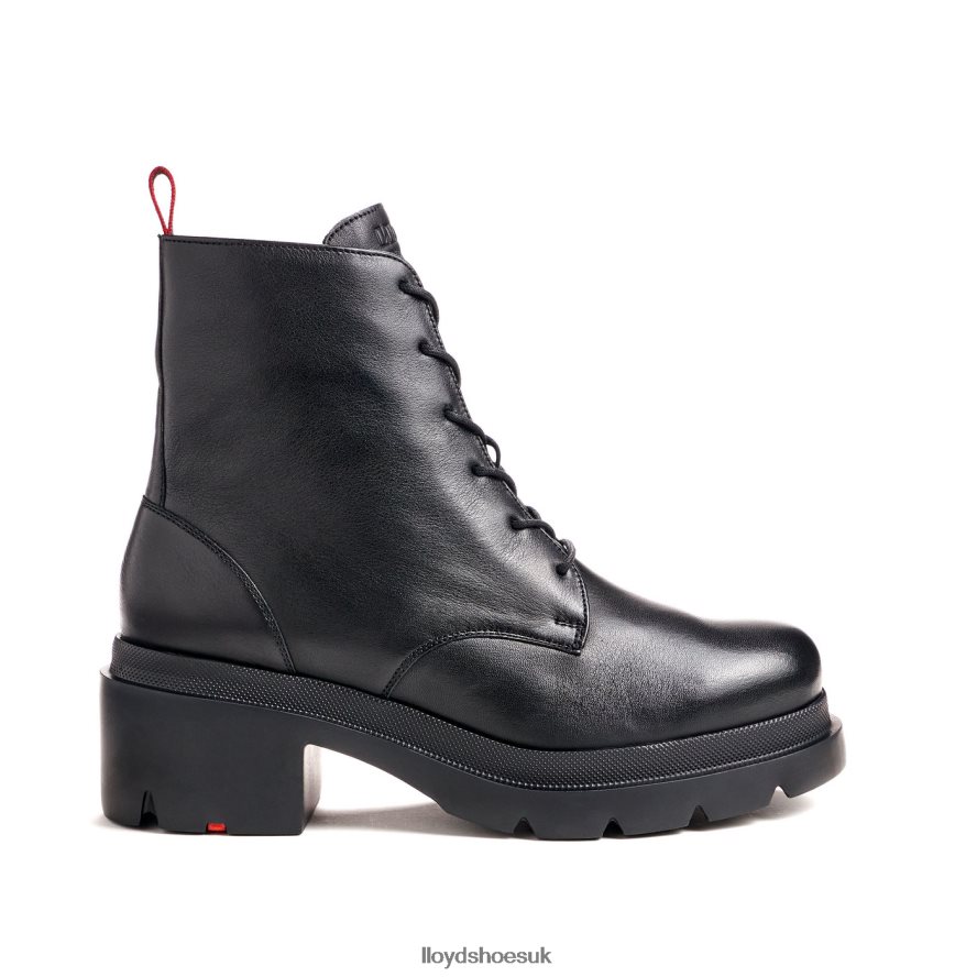 LLOYD Women light sole smooth leather ANKLE BOOT H4BXXT906 Shoes black