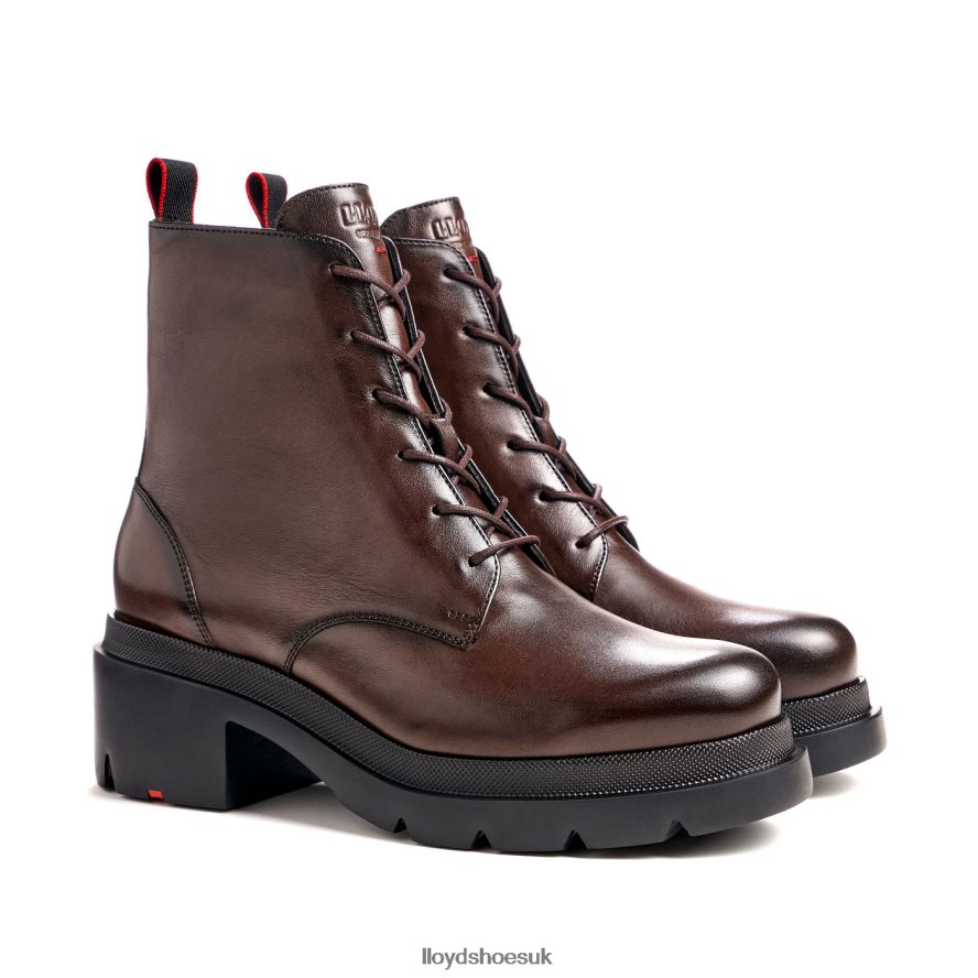 LLOYD Women light sole smooth leather ANKLE BOOT H4BXXT907 Shoes brown