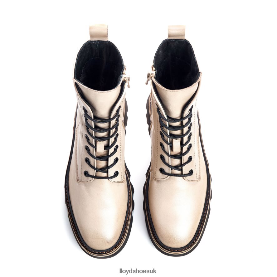 LLOYD Women light sole smooth leather ANKLE BOOT H4BXXT916 Shoes beige