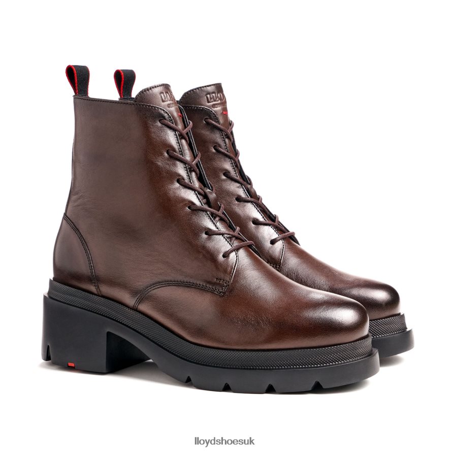 LLOYD Women light sole smooth leather ANKLE BOOT H4BXXT919 Shoes brown