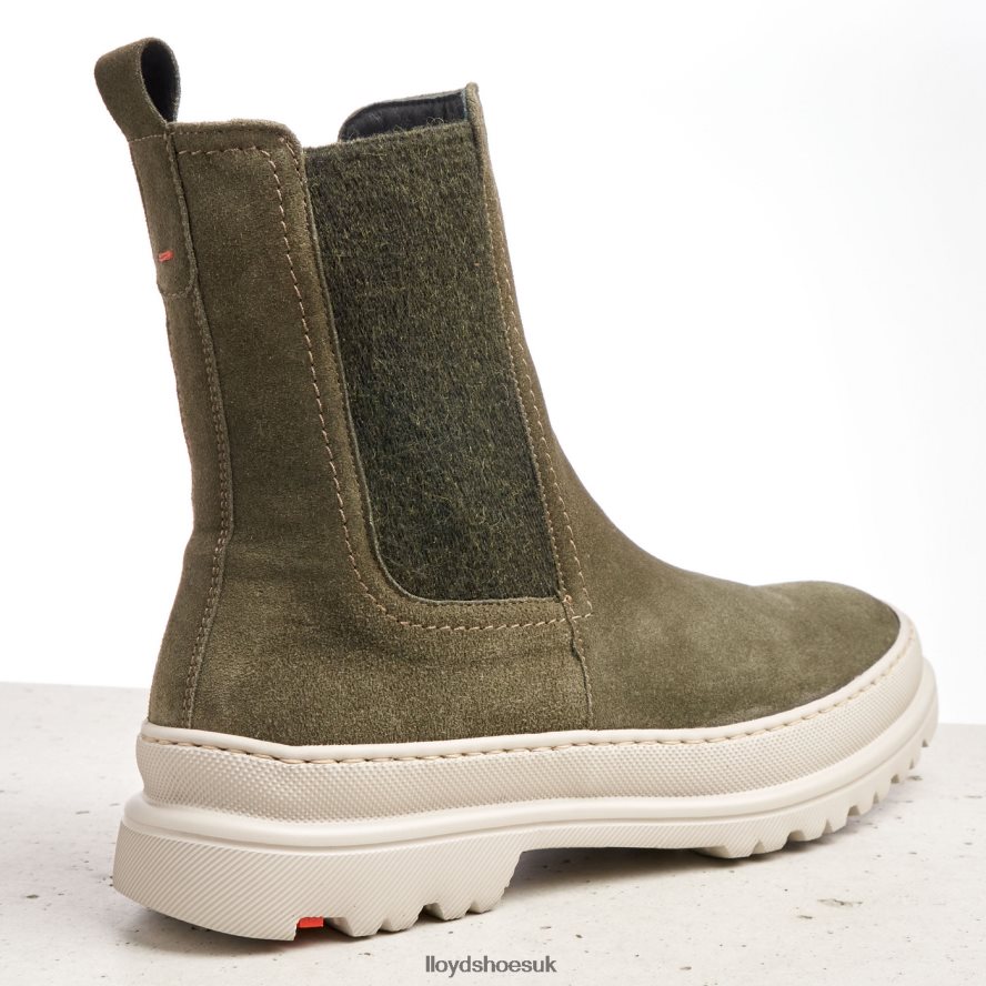 LLOYD Women rough leather slip-on ANKLE BOOTS H4BXXT926 Shoes green