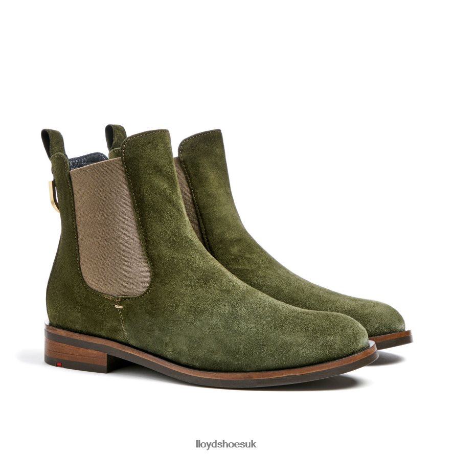 LLOYD Women rough leather slip-on ANKLE BOOTS H4BXXT935 Shoes green
