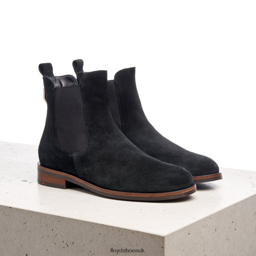LLOYD Women rough leather slip-on ANKLE BOOTS H4BXXT975 Shoes black
