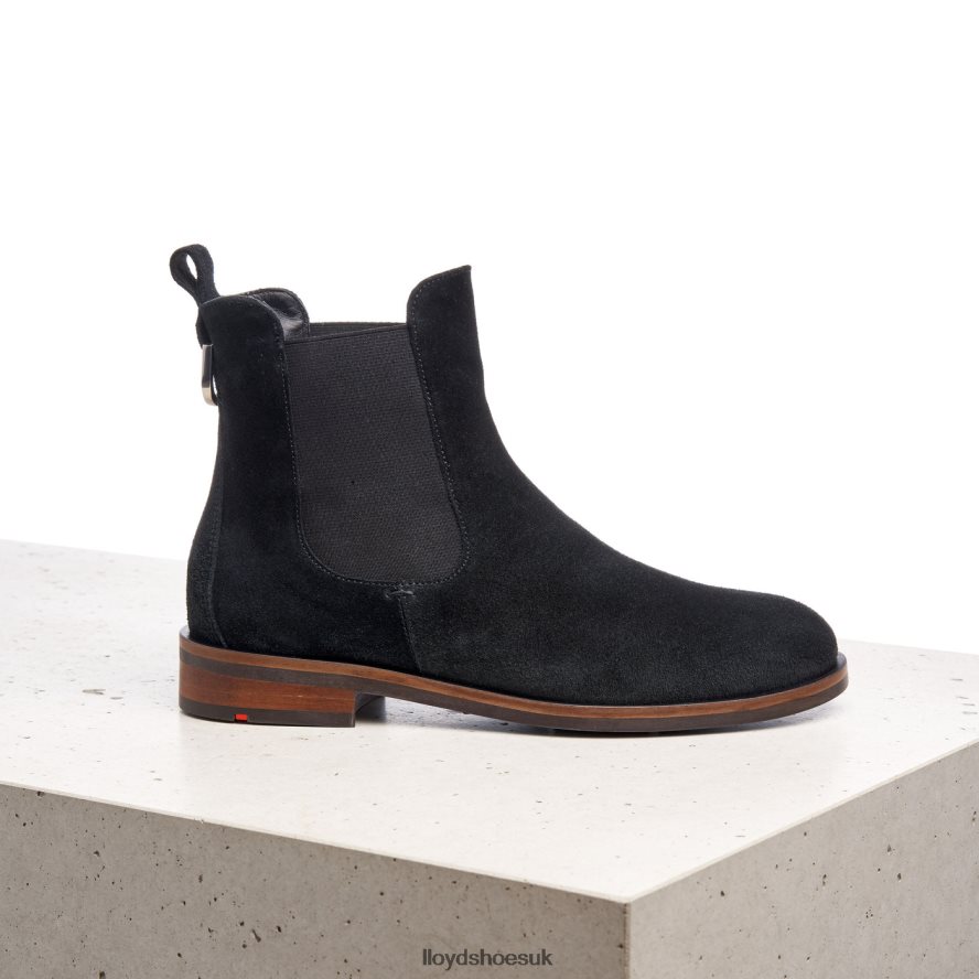 LLOYD Women rough leather slip-on ANKLE BOOTS H4BXXT975 Shoes black