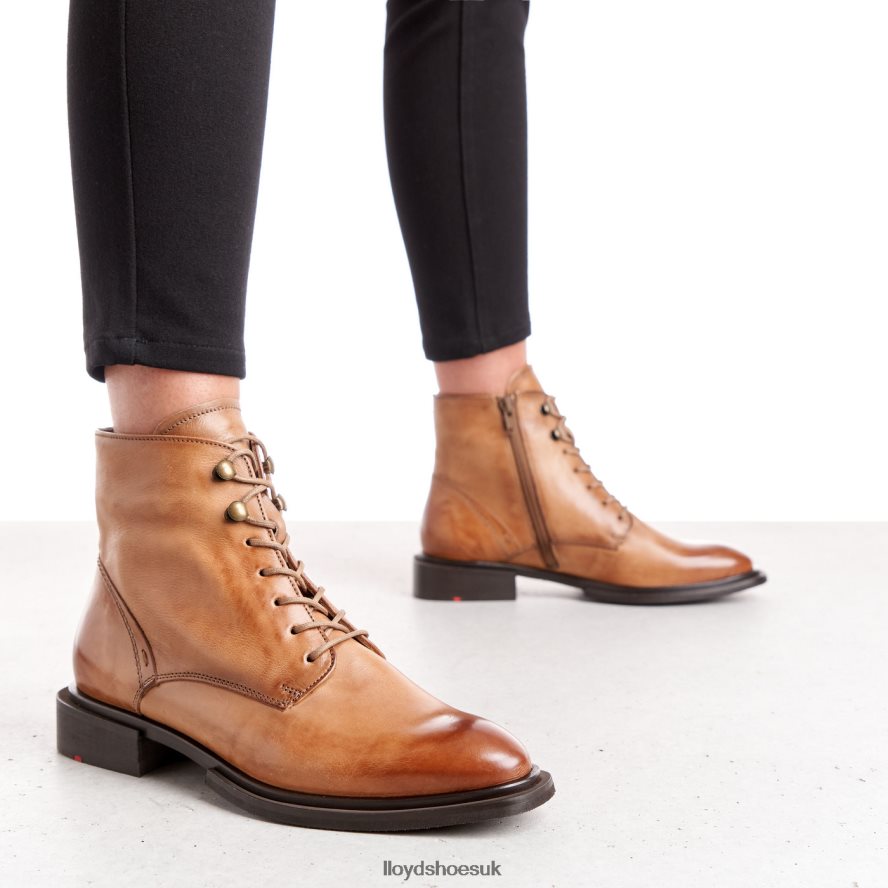 LLOYD Women sheep leather ANKLE BOOTS H4BXXT1002 Shoes brown