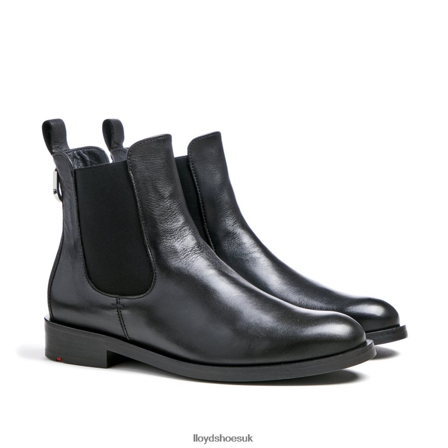 LLOYD Women smooth leather slip-on ANKLE BOOTS H4BXXT932 Shoes black