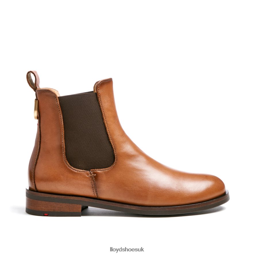 LLOYD Women smooth leather slip-on ANKLE BOOTS H4BXXT933 Shoes brown