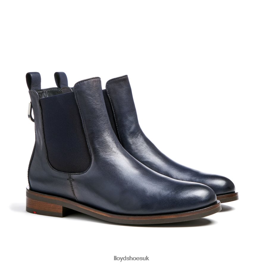 LLOYD Women smooth leather slip-on ANKLE BOOTS H4BXXT934 Shoes blue