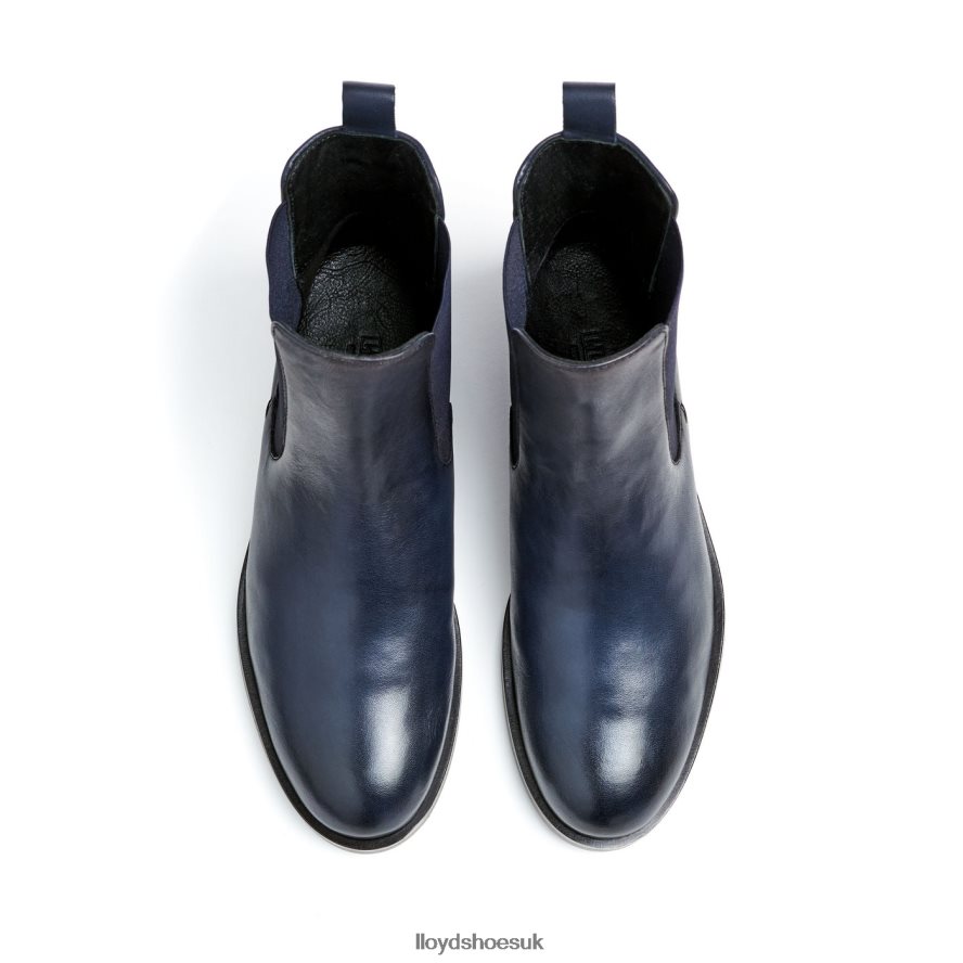 LLOYD Women smooth leather slip-on ANKLE BOOTS H4BXXT934 Shoes blue