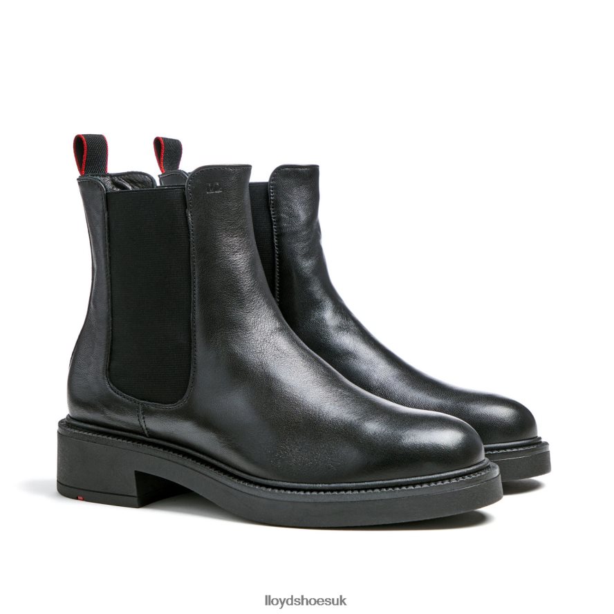 LLOYD Women sporty smooth leather ANKLE BOOT H4BXXT892 Shoes black