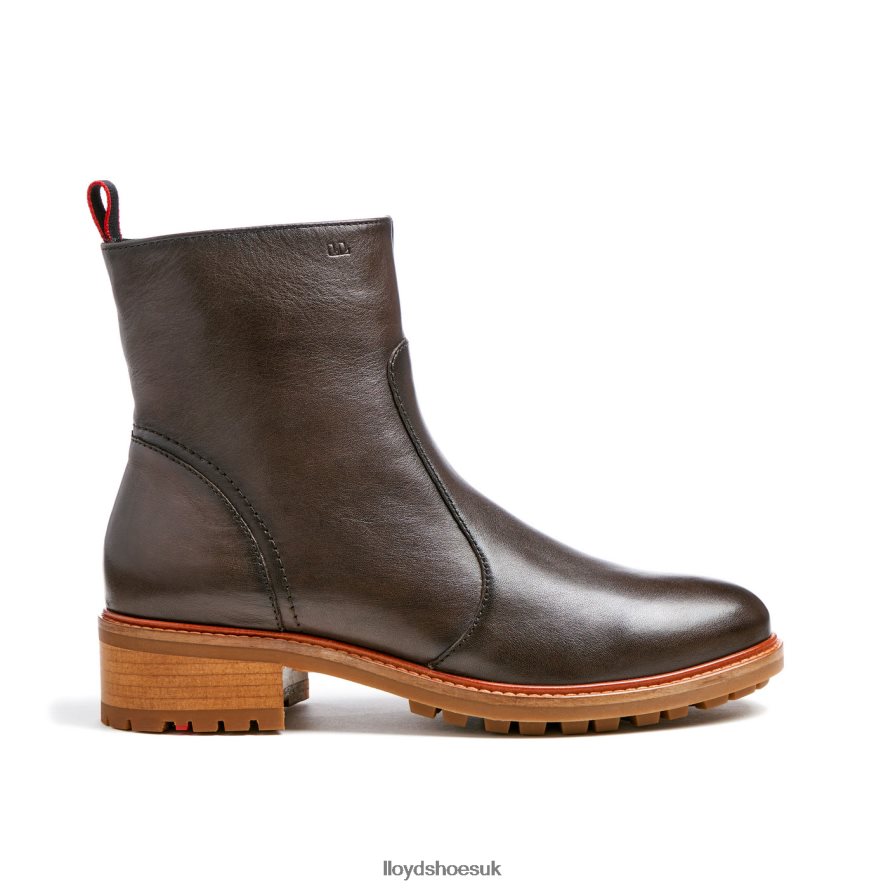 LLOYD Women sporty smooth leather ANKLE BOOT H4BXXT902 Shoes brown