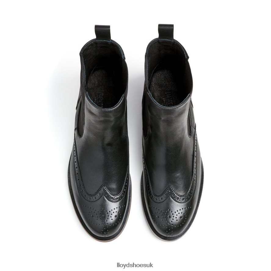 LLOYD Women sporty smooth leather ANKLE BOOT H4BXXT904 Shoes black