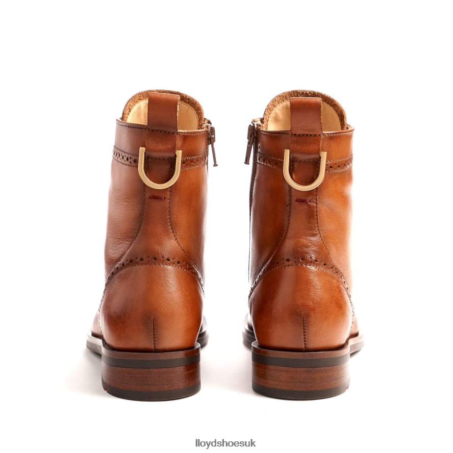 LLOYD Women sporty smooth leather ANKLE BOOT H4BXXT909 Shoes brown