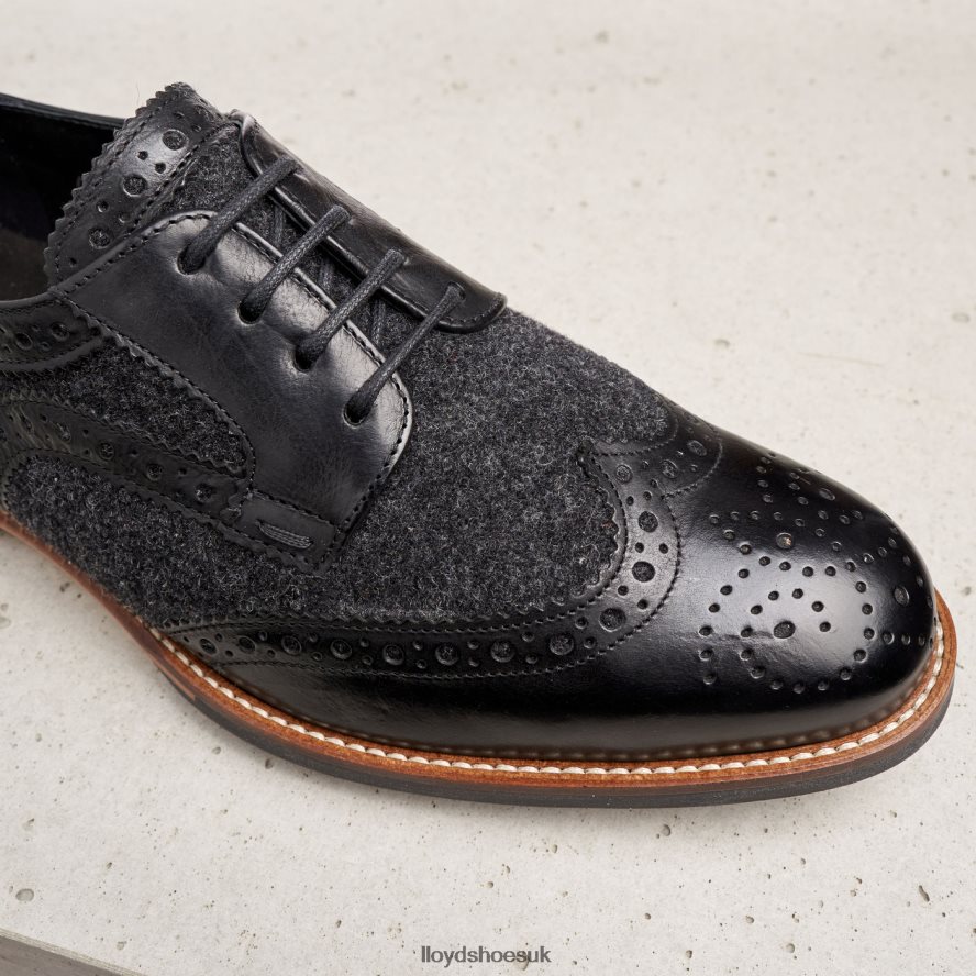 LLOYD Women LACE SMOOTH LEATHER HALF SHOES H4BXXT1076 Shoes black