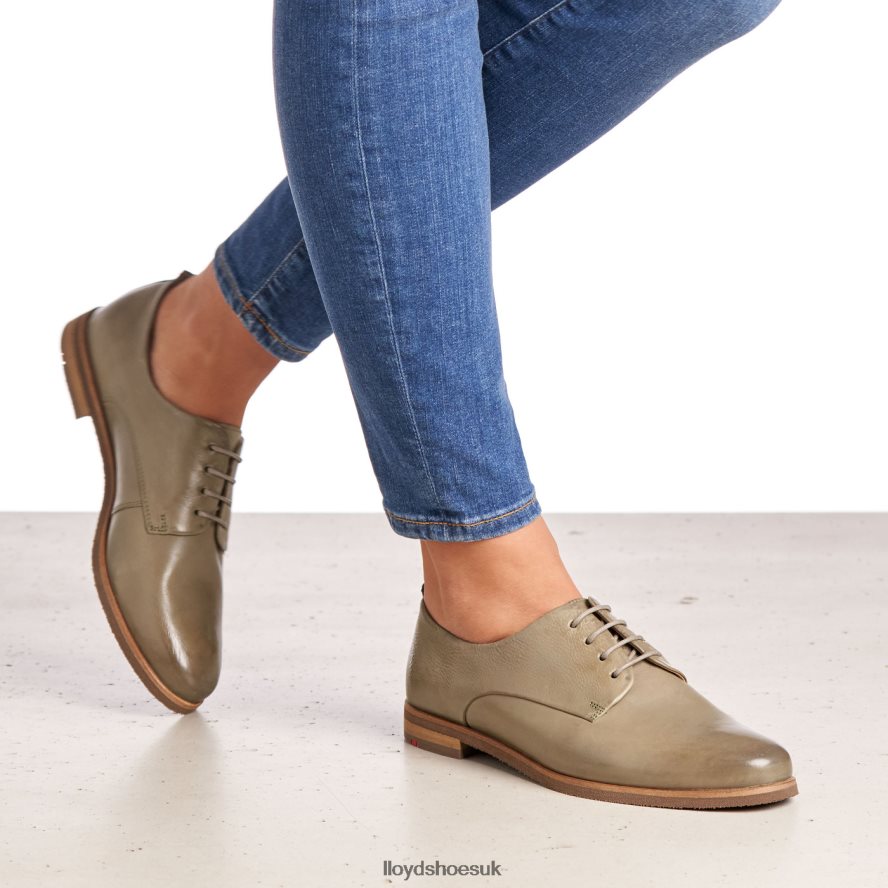 LLOYD Women LACE SMOOTH LEATHER HALF SHOES H4BXXT1098 Shoes green