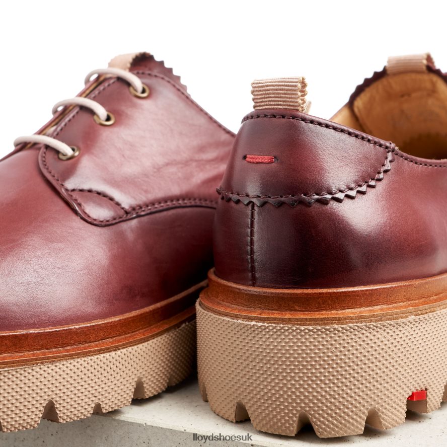 LLOYD Women LACE SMOOTH LEATHER HALF SHOES H4BXXT1181 Shoes red