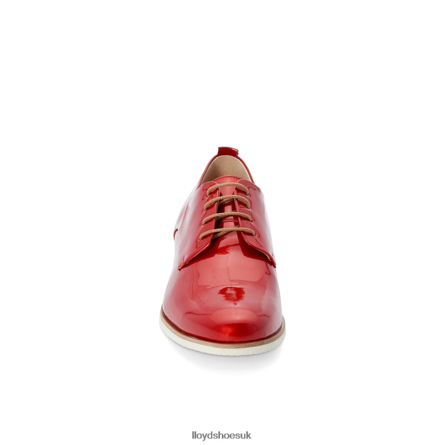 LLOYD Women PATENT LACE UP HALF SHOES H4BXXT1102 Shoes red
