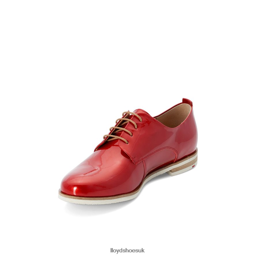 LLOYD Women PATENT LACE UP HALF SHOES H4BXXT1102 Shoes red