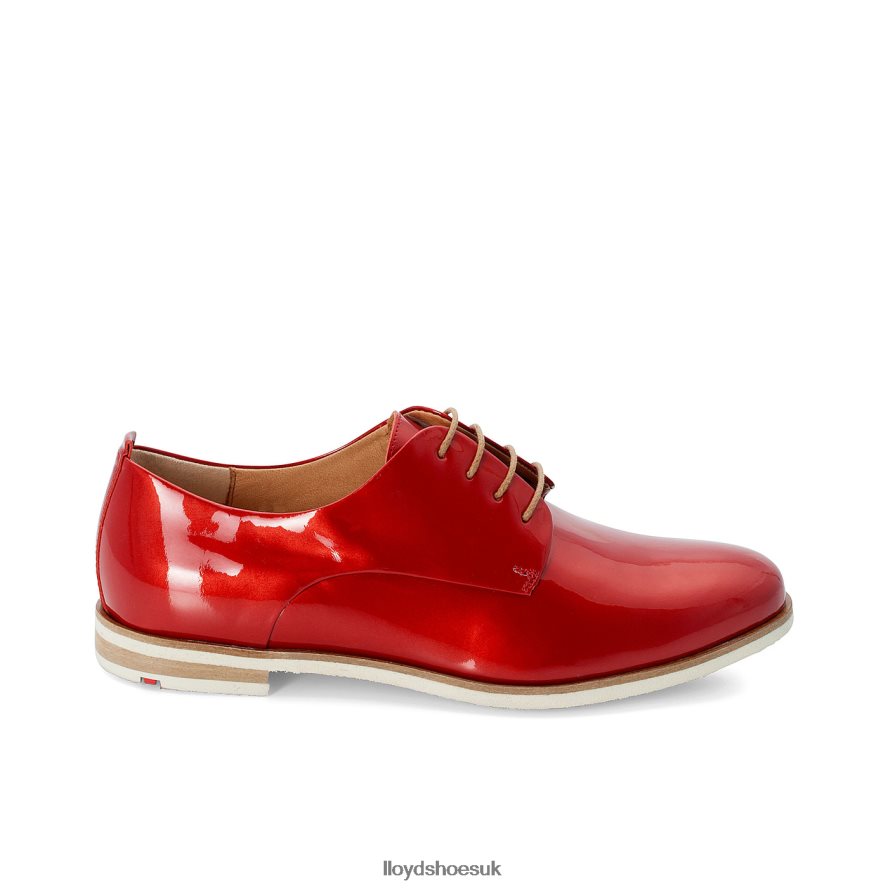 LLOYD Women PATENT LACE UP HALF SHOES H4BXXT1102 Shoes red