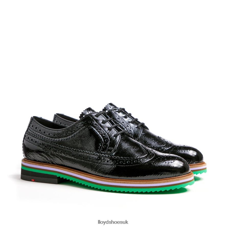 LLOYD Women ROGH LEATHER LACE HALF SHOES H4BXXT1068 Shoes black