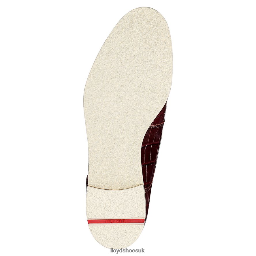 LLOYD Women ROGH LEATHER LACE HALF SHOES H4BXXT1092 Shoes red
