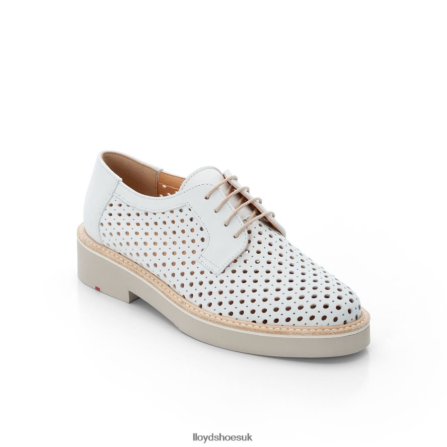 LLOYD Women SMOOTH LEATHER LACE HALF SHOES H4BXXT1184 Shoes white