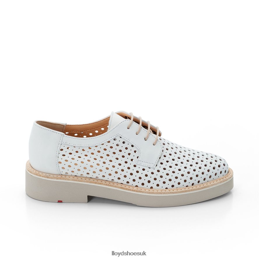 LLOYD Women SMOOTH LEATHER LACE HALF SHOES H4BXXT1184 Shoes white